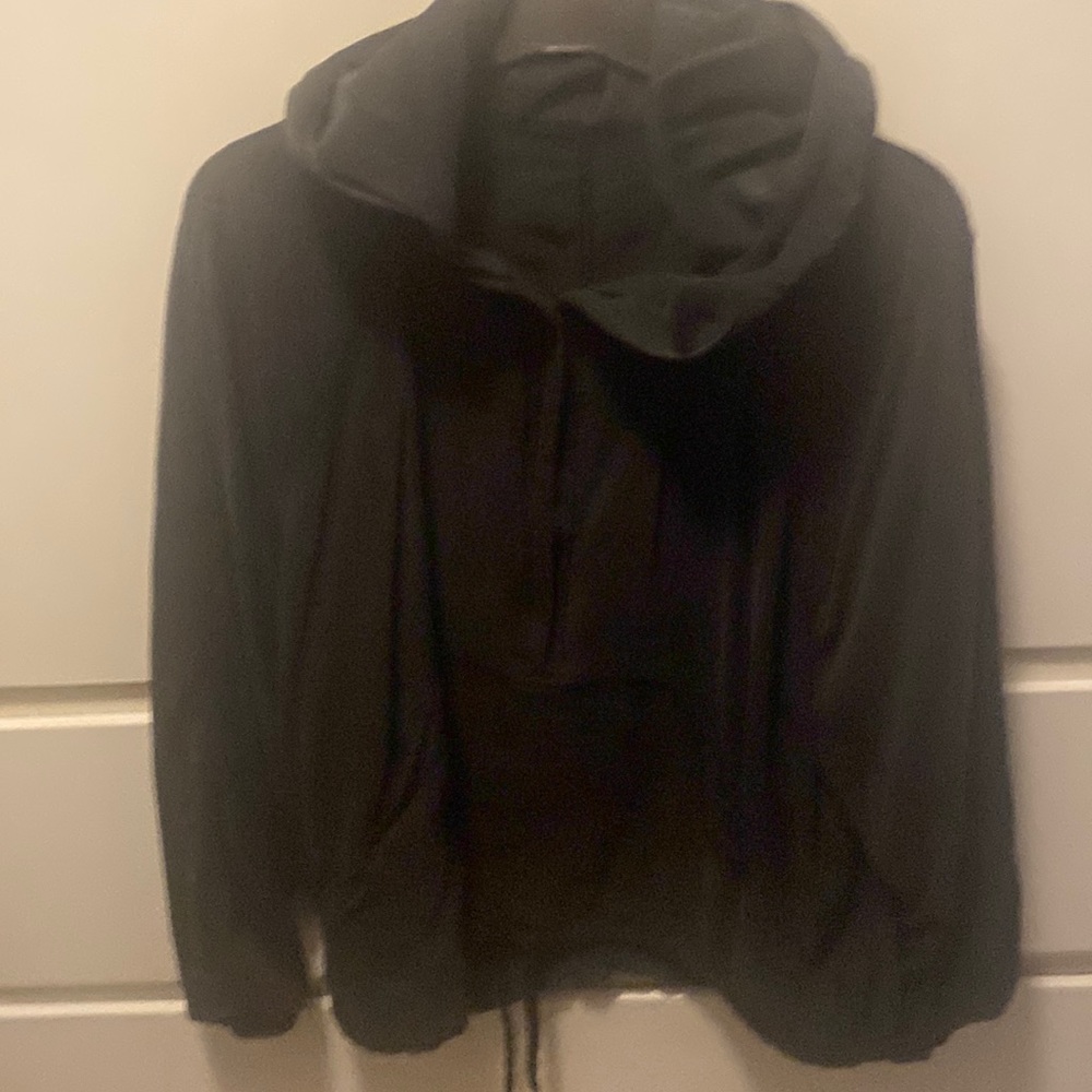 Lululemon baggy drawstring pullover with zipper women’s size S black